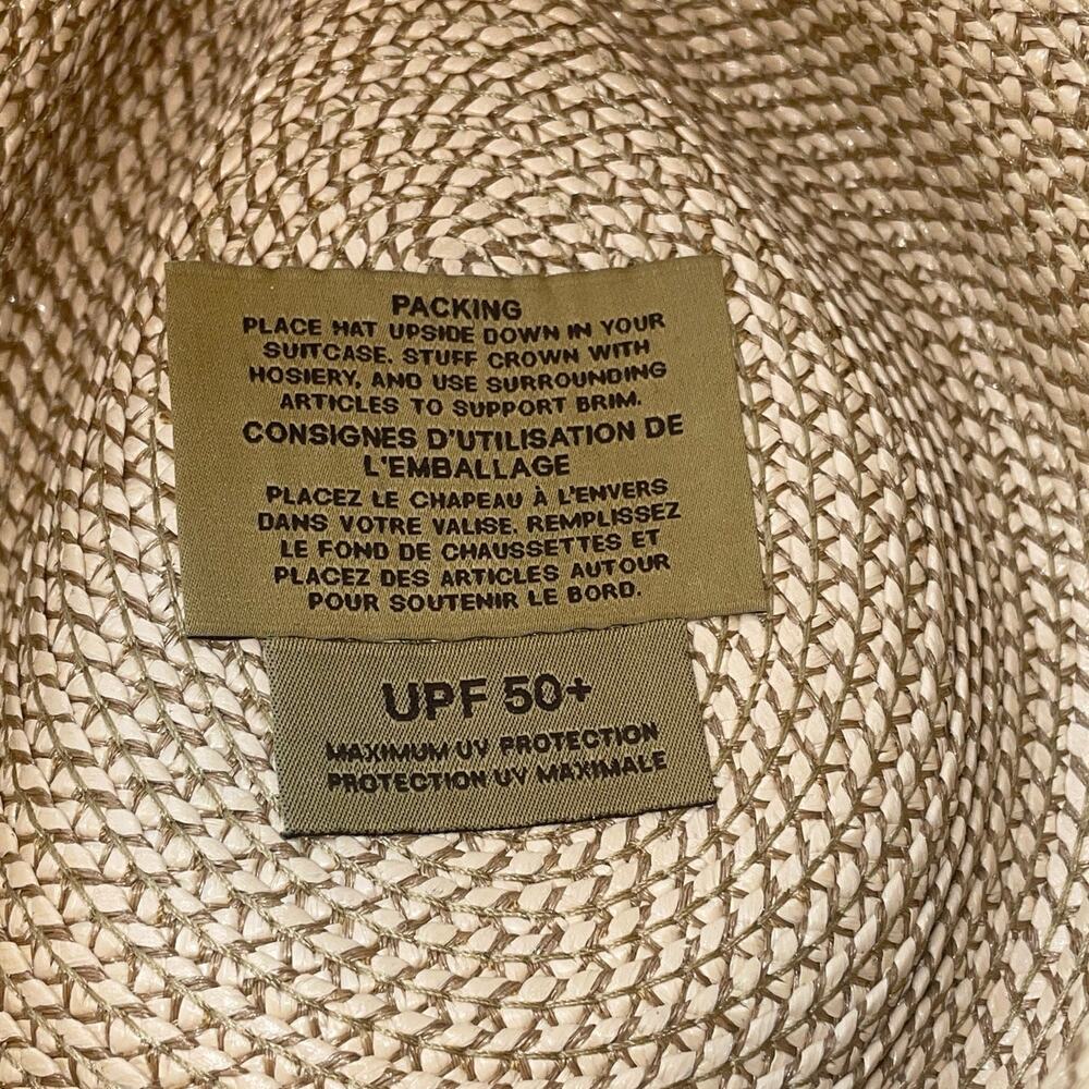 Eric Javits Sun Crest Hybrid Fedora Visor Peanut White Squishee Straw Hat - Picture 10 of 11